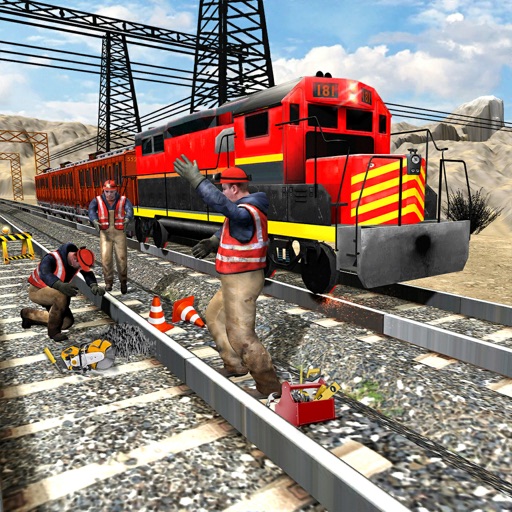 Train track construction games icon