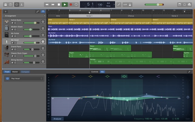 nuovi strumenti garageband