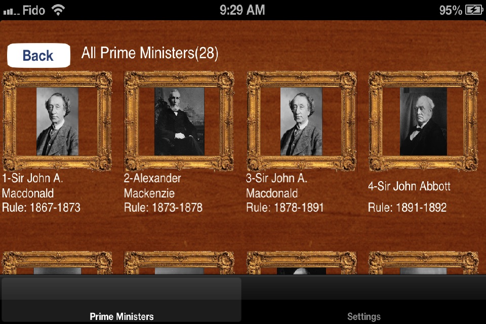 Canadian Prime Ministers Ency. screenshot 2