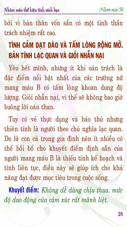 MÁU B THỂ HIỆN TÍNH CÁCH BẠN screenshot-3