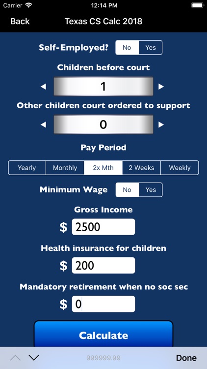 Texas Child Support Calculator Chart