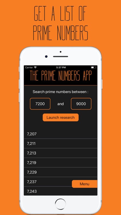 The Prime Numbers App