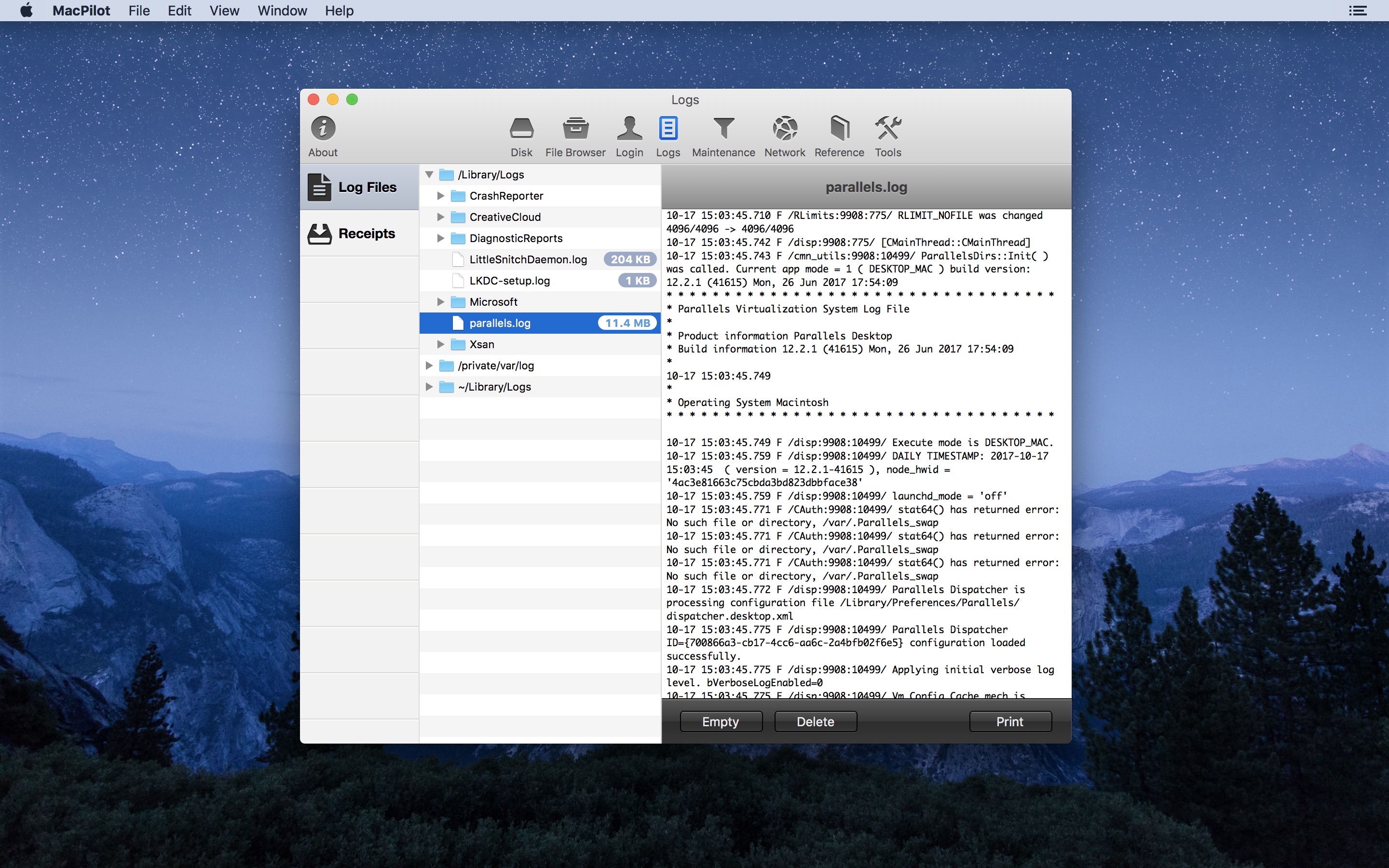 Screenshot do app MacPilot (Lite)