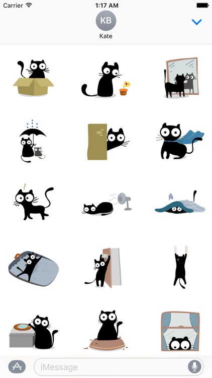 Carbon the Black Cat Stickers