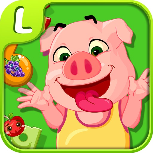 蕾昔学院-粉红小猪英语学水果