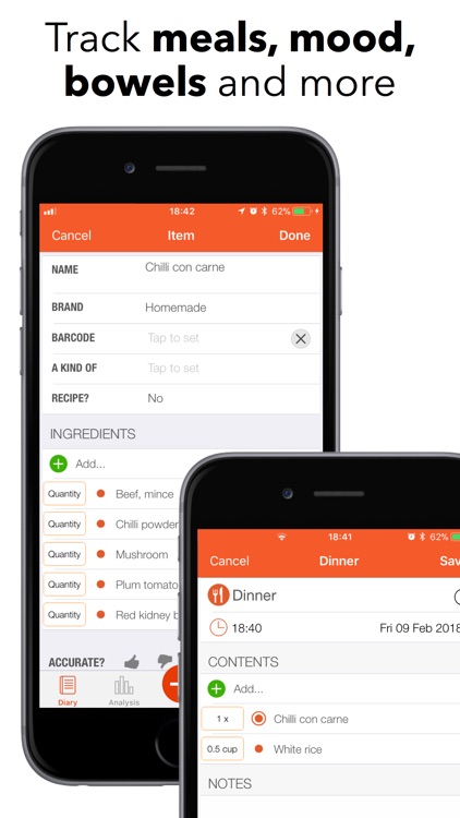 mySymptoms Food Diary