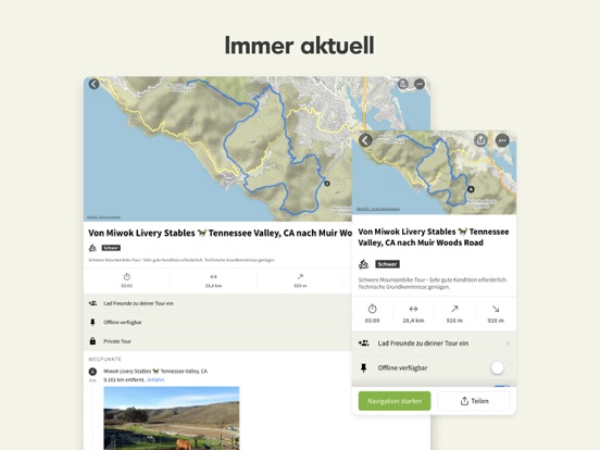 Komoot — Fahrrad & Wander Navi App Bewertung, Analyse und