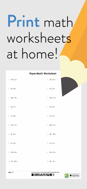 Paper Math - Print Worksheet(圖1)-速報App