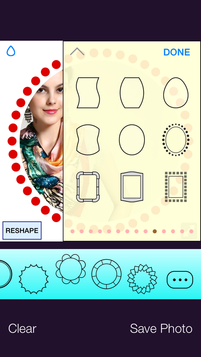 Shapes ◯ frame  circle crop