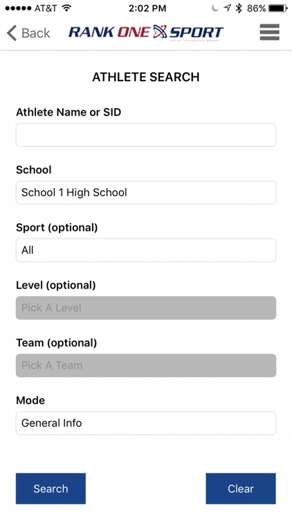 Rank One Sport Coach/Admin App