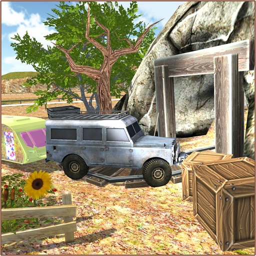 Picnic Camper Van 3D Drive Day Icon