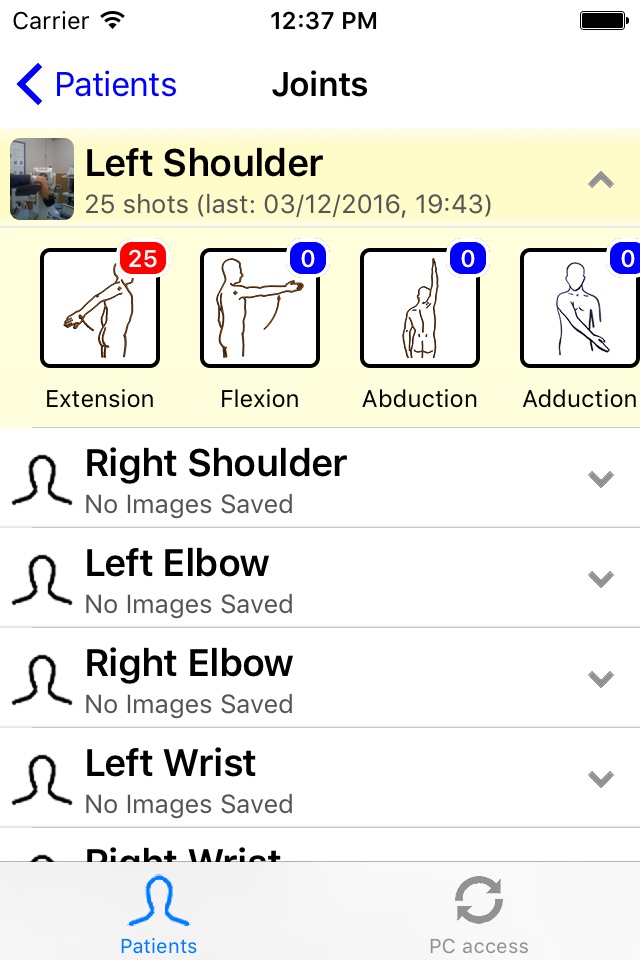 DrGoniometer screenshot 2