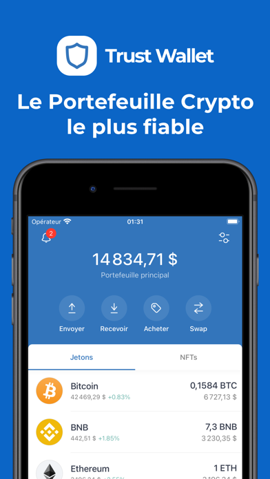 crypto gratuit sur trust wallet