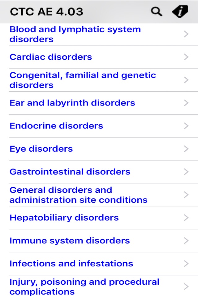 CTCAE - Terminology 4.03 screenshot 2