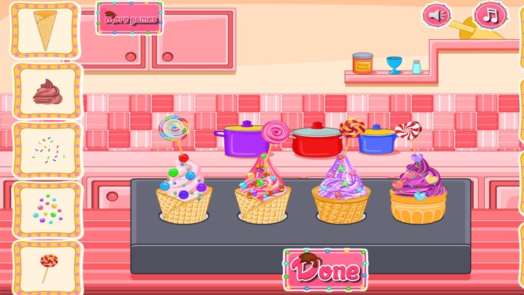 Ice cream cone cupcakes candy screenshot-4