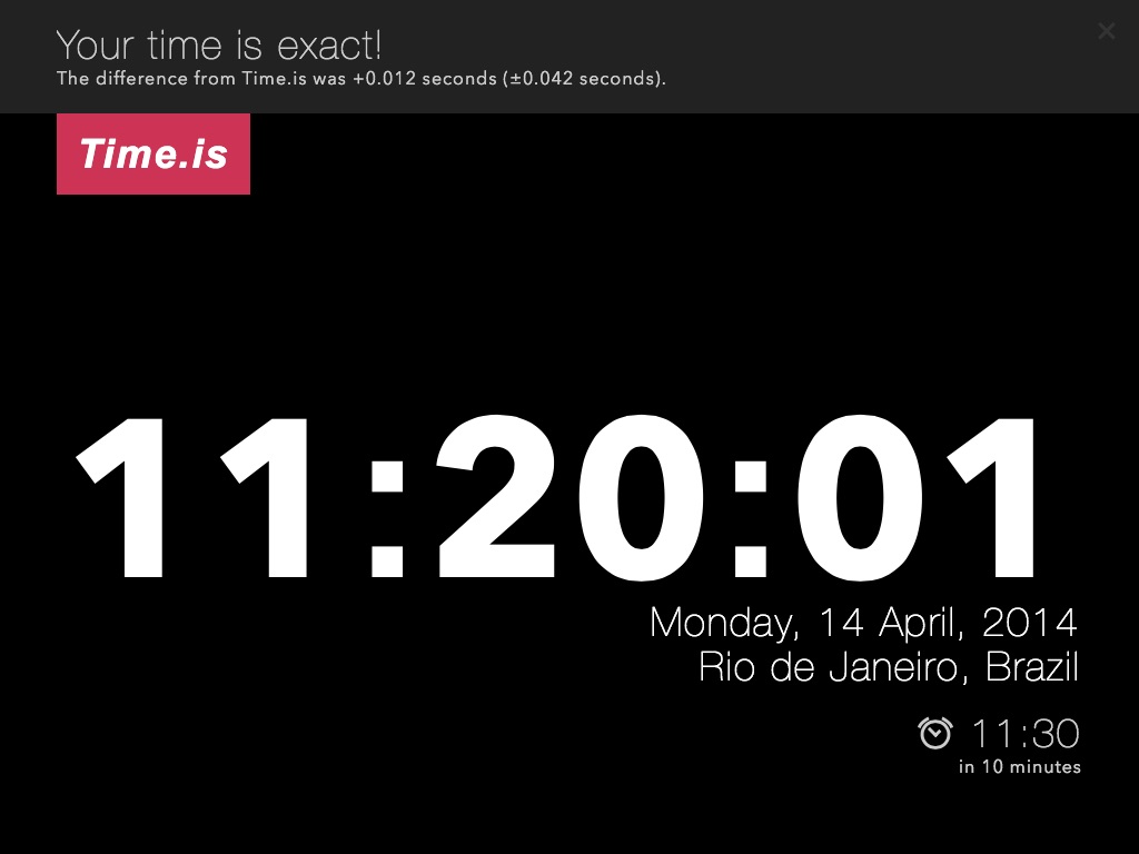 Time.is screenshot 3