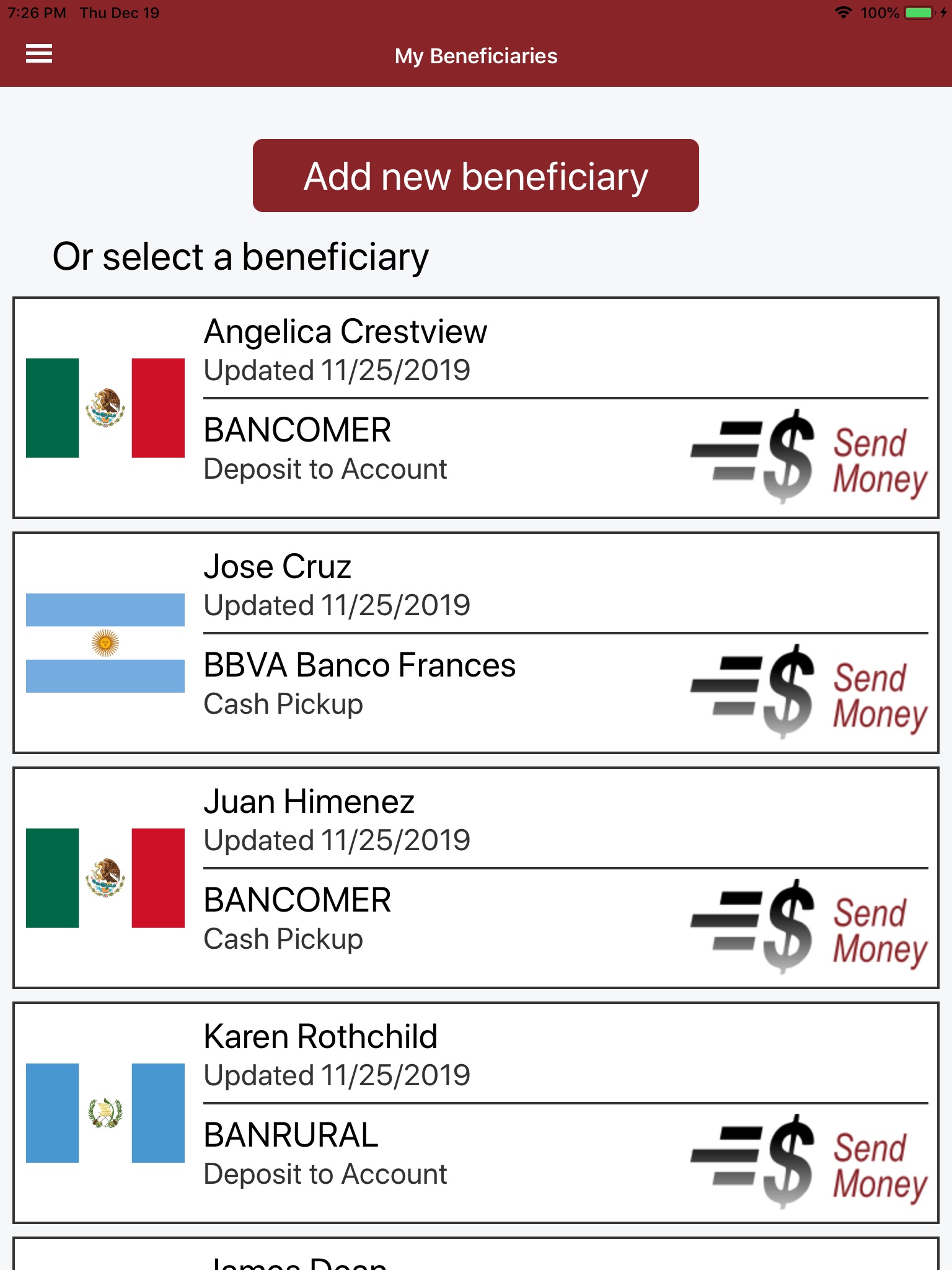 Curacao Money Transfer screenshot 2