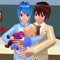 Hello and welcome to family simulator Virtual Anime Family Pregnant Mother Life Games where you get the essence of family life and how family loves each other when there is a baby on board and how difficult it is for pregnant mom to do daily chores