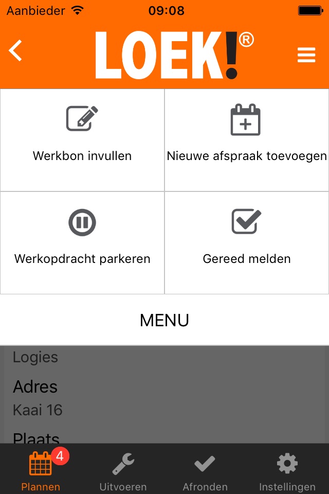 Werkbon app screenshot 2