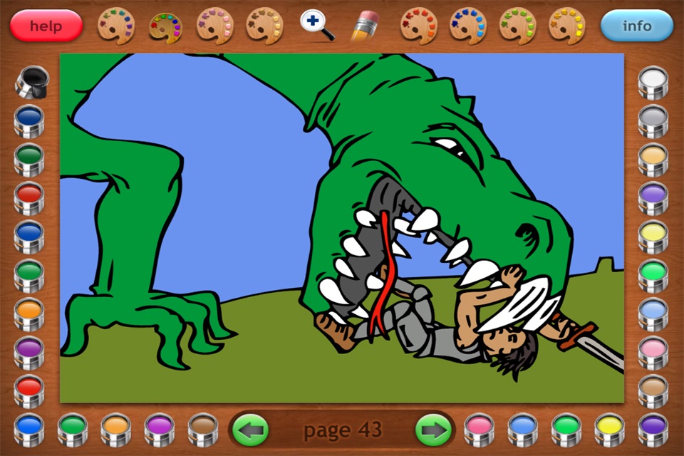 Dragon Attack Coloring Book screenshot 2