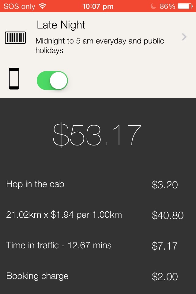 Taxi Meter Australia Cab Fares screenshot 2
