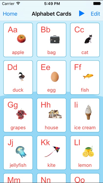 English Alphabet Cards