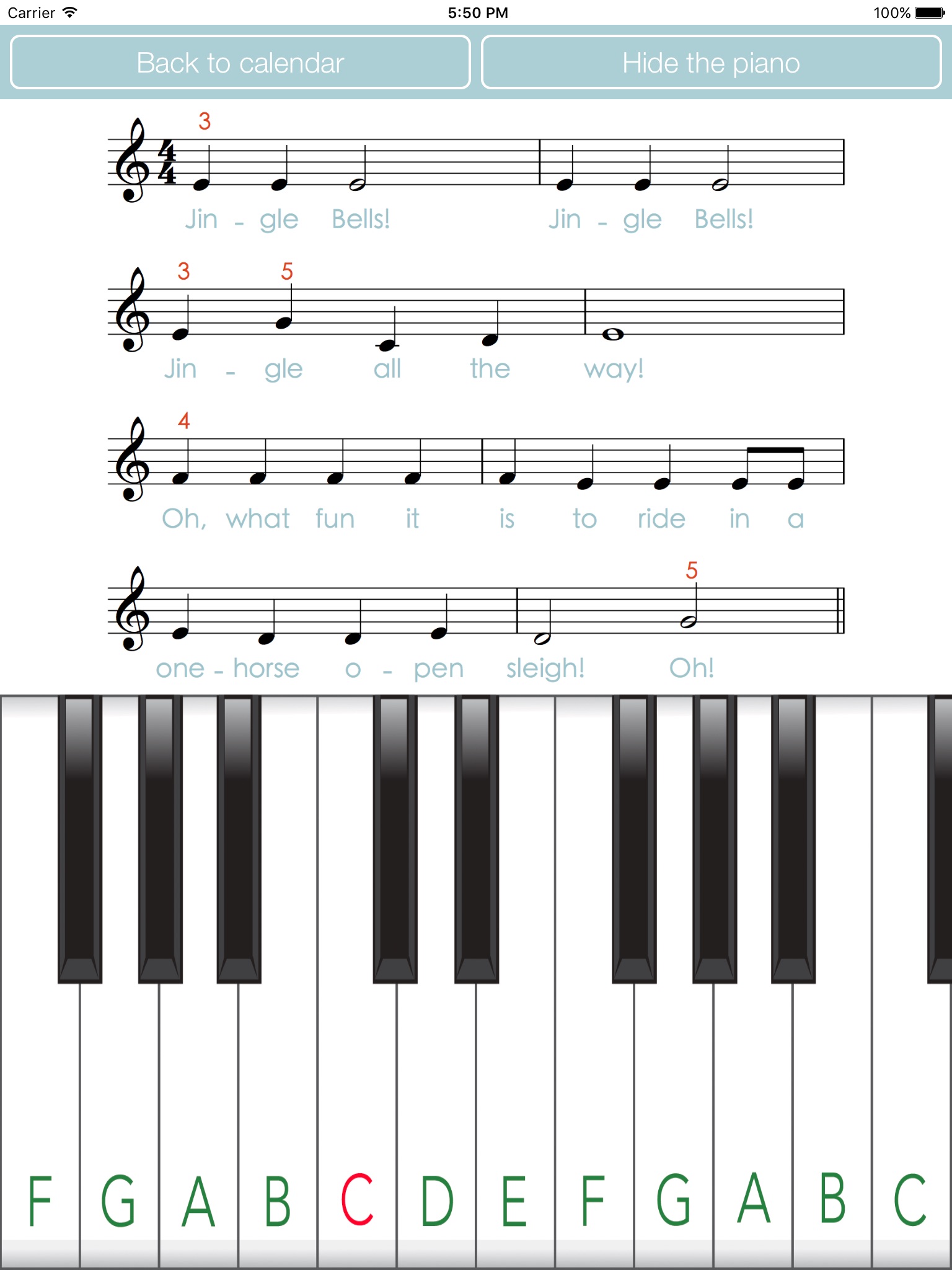 Piano Advent Calendar screenshot 3