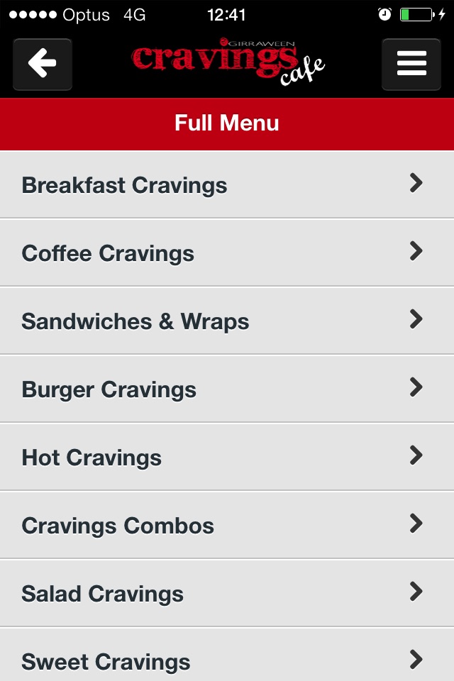 Cravings Cafe screenshot 3