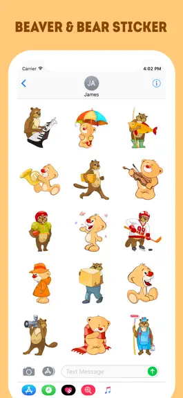 Game screenshot The Beaver and Bear Emojis apk