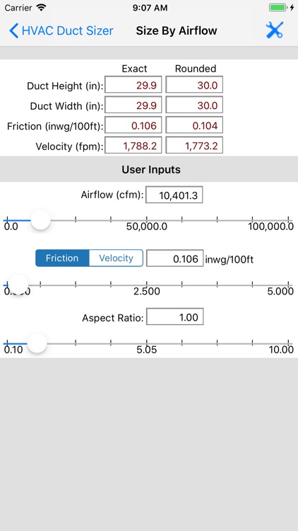 ASHRAE HVAC Duct Sizer screenshot-3