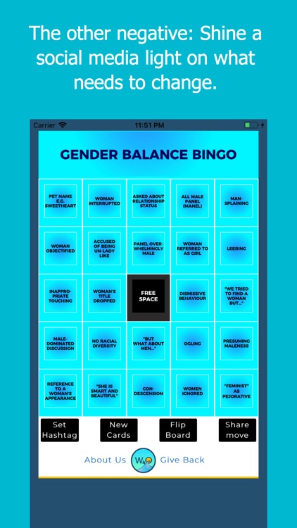 Gender Balance Bingo