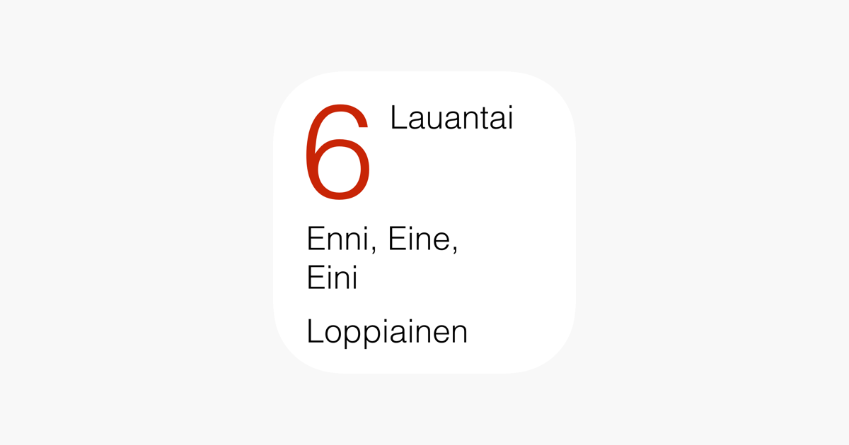 Nimipäivät App Storessa