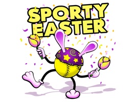 Easter Softball Stickers