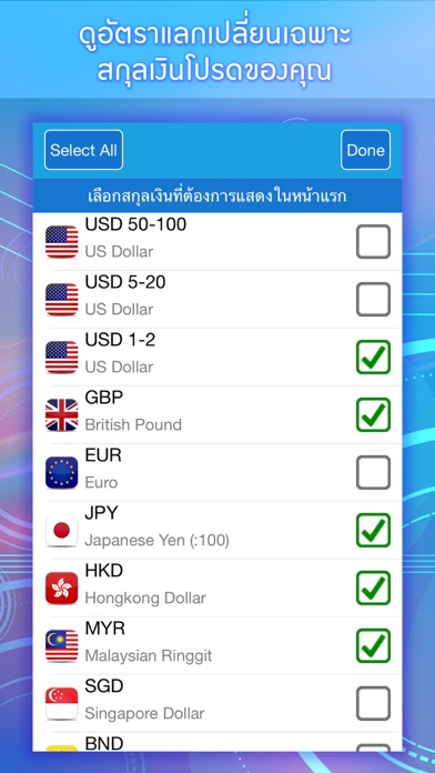 Télécharger อัตราแลกเปลี่ยนเงินวันนี้ Pour Iphone Sur L'App Store (Finance)
