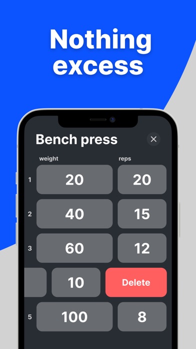 Gym Tracker simple workout log screenshot 2