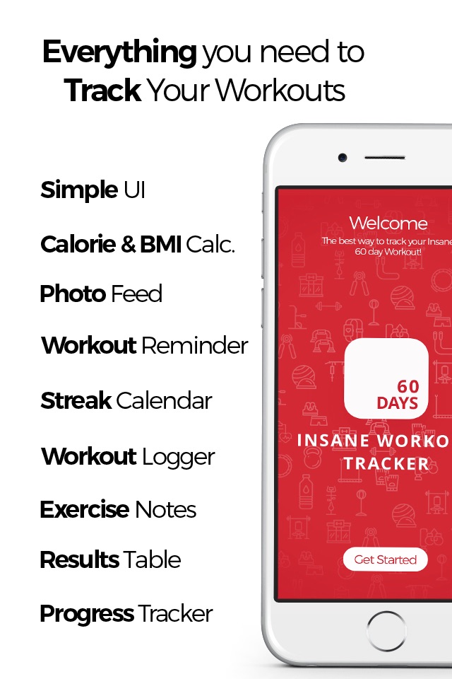 Insane 60 Day Workout Tracker screenshot 2