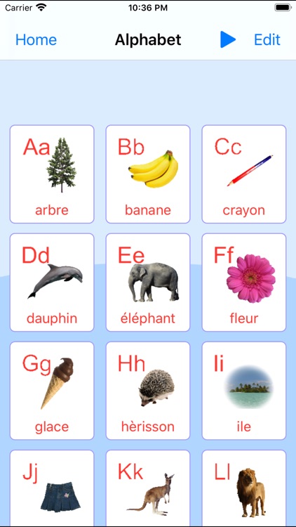 French Alphabet Cards