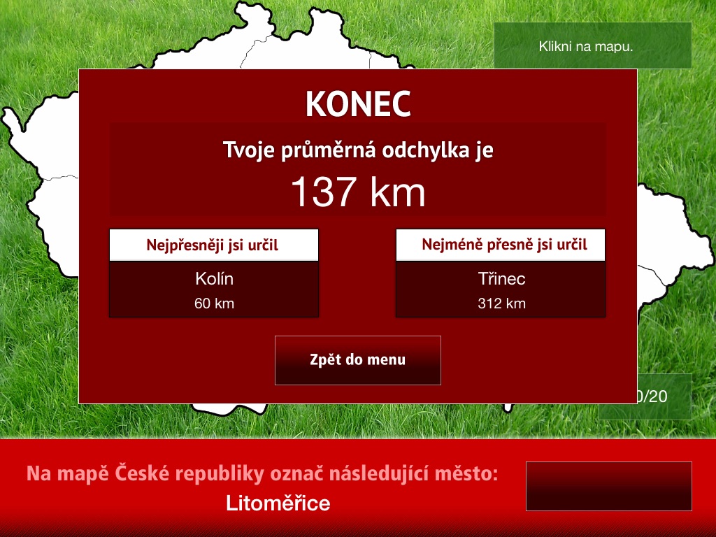 Slepá mapa České republiky screenshot 3
