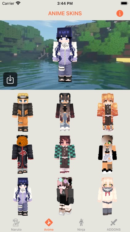 NARUTO SKINSEED FOR MINECRAFT