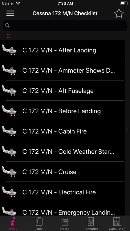 Cessna 172 M/N Checklist screenshot-3