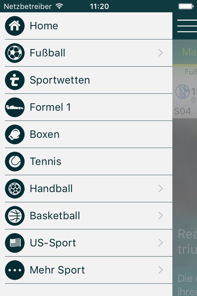 sport.de screenshot 2