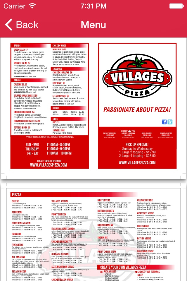 Villages Pizza screenshot 3