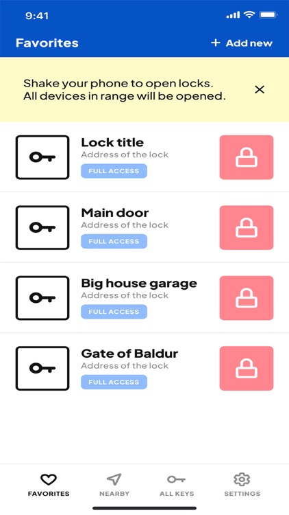 BLE Locking – digital keys