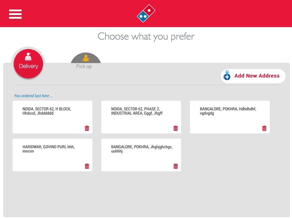 Dominos Pizza screenshot 2