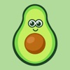 Cute avocado stickers & emoji