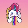 Rainbow Fatty Unicorn Stickers