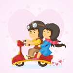 Love Couple Valentine Stickers