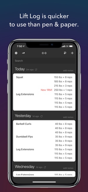 Lift Log: #1 Weightlifting Log