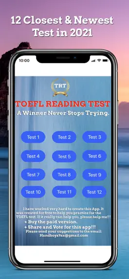 Game screenshot EZ Test - TOEFL® Reading PRO apk