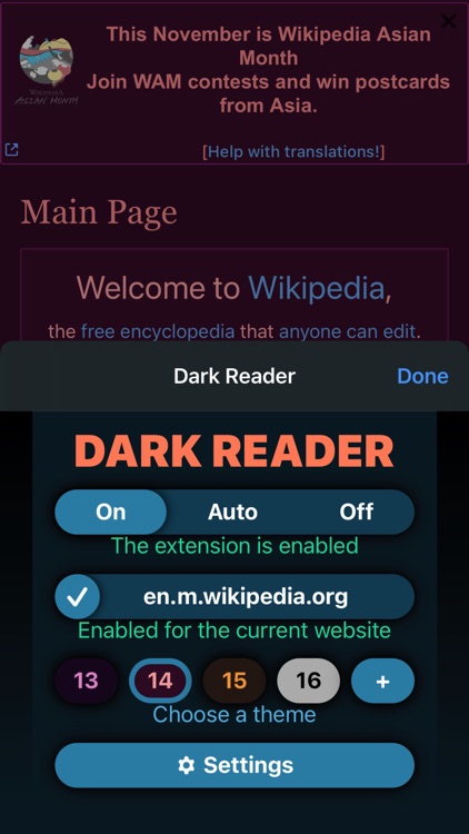 dark reader for safari